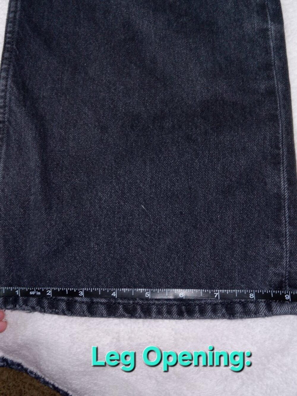 We The Free Women’s Sz 31 High Rise Wide-Leg Jeans Black Dark Wash Denim Button - Picture 13 of 14